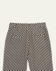 Emile et Ida Black and White Checkerboard Velvet Trousers