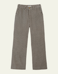 Emile et Ida Black and White Checkerboard Velvet Trousers
