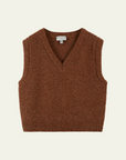 Emile et Ida Brown Wool Sleeveless Sweater