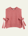 Emile et Ida Very Soft Pink Sleeveless Knotted Sweater