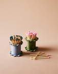 Frilly Ceramic Matchstick Pot