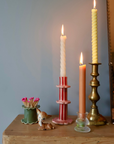 Frilly Ceramic Matchstick Pot in Green
