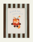 striped picture frame blue & brown