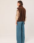 Indi & Cold Chaleco Chocolate Sleeveless Jacket