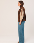 Indi & Cold Chaleco Chocolate Sleeveless Jacket