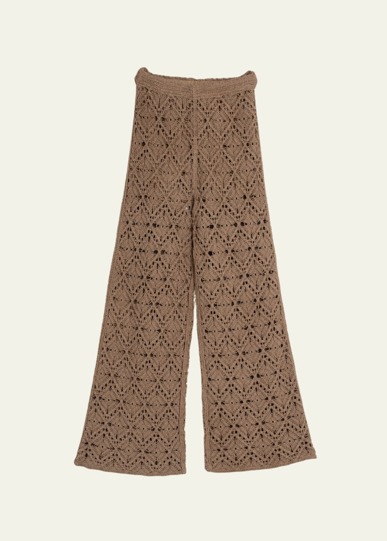 Indi & Cold Crochet Wide-Leg Trousers