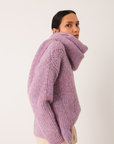 Indi & Cold Knitted Scarf in Mauve
