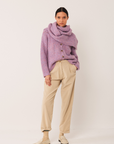 Indi & Cold Knitted Scarf in Mauve