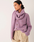 Indi & Cold Knitted Scarf in Mauve