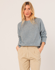 Indi & Cold Loose-Knit Wool Jumper in Powder Blue