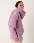 Indi & Cold Loose Knit Cardigan in Mauve
