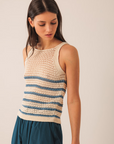 Indi & Cold Open-Knit Tank Top
