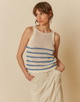 Indi & Cold Open-Knit Tank Top