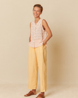 Indi & Cold Pointelle Knit Vest in Tangerine