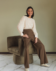 Indi & Cold Romantic Embroidered Blouse, Organic Cotton