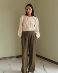 Indi & Cold Romantic Embroidered Blouse, Organic Cotton