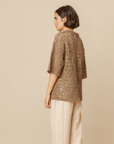 Indi & Cold Short-Sleeve Crochet Shirt