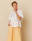 Indi & Cold Short-Sleeved Embroidered Shirt