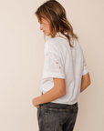 Indi & Cold Short-Sleeved Embroidered Shirt
