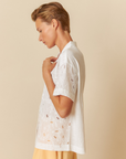 Indi & Cold Short-Sleeved Embroidered Shirt