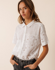 Indi & Cold Short-Sleeved Embroidered Shirt