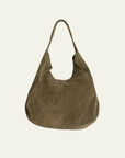 Indi & Cold Suede Leather Tote Bag - Khaki