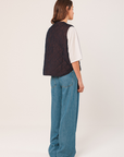 Indi & Cold Vichy Quilted Micro-Corduroy Gilet