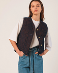 Indi & Cold Vichy Quilted Micro-Corduroy Gilet