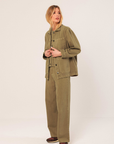 Indi & Cold Wide-Leg Cotton Twill Trousers