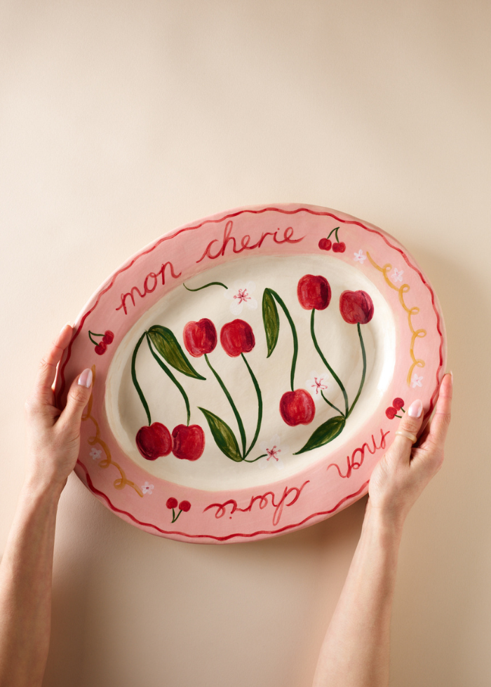 Limited Edition Cherry Serving Platter by Where There's Mud