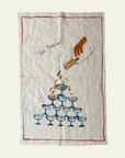 The Champagne Tower - Linen Tea Towel