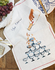 The Champagne Tower - Linen Tea Towel