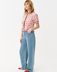 Maison Anana Aida Red Check Blouse