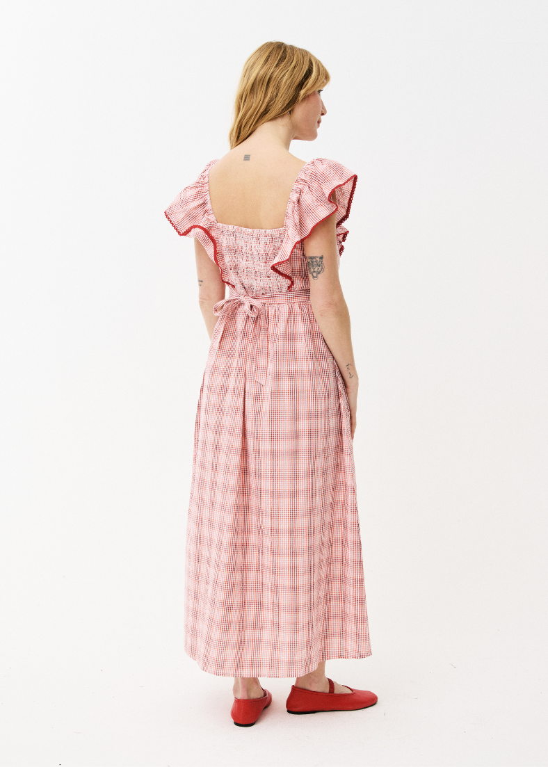 Maison Anana Ambre Red Check Dress