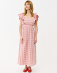 Maison Anana Ambre Red Check Dress