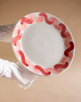 Onda Serving Plate in Pink & Red