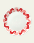 Onda Serving Plate in Pink & Red