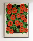 Orange Nasturtiums Print by Lou Taylor