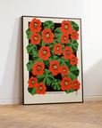 Orange Nasturtiums Print by Lou Taylor
