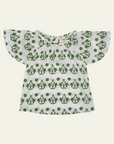 Pigeon Organics Frill Sleeve Top - Block Flower