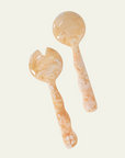 Resin Salad Server Pair in Peach