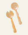 Resin Salad Server Pair in Peach
