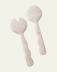 Resin Salad Server Pair in Vanilla