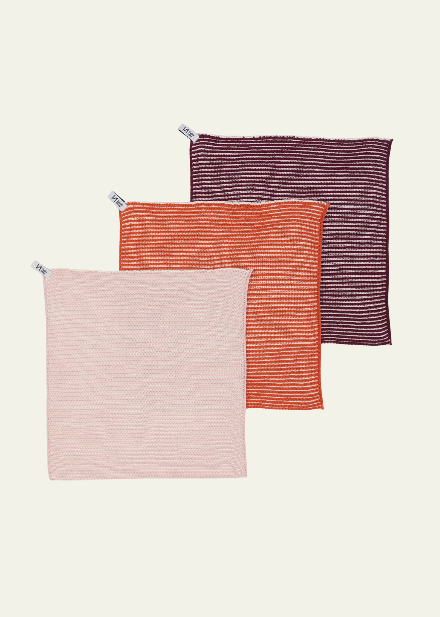 Reusable Ribbed Dishcloths: Orange