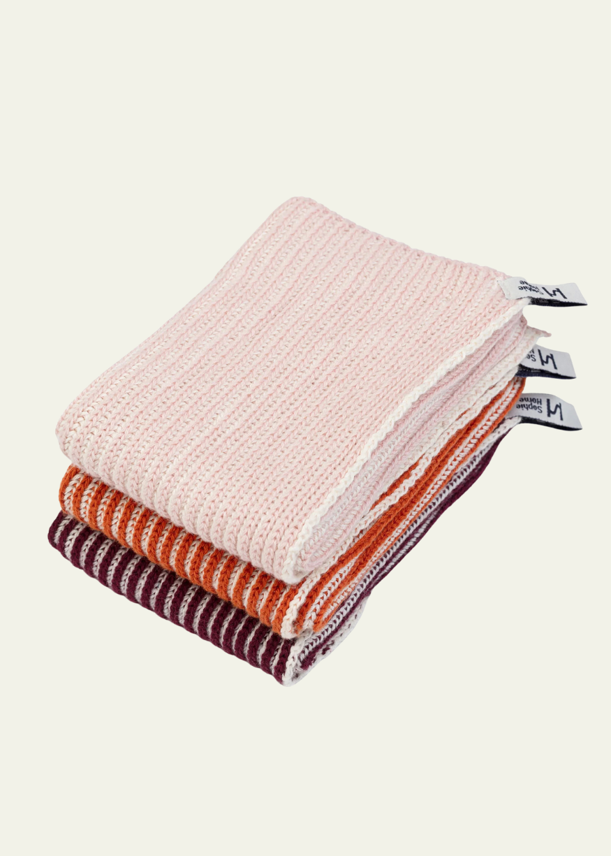 Reusable Ribbed Dishcloths: Orange
