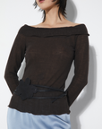 Rita Row Rose Leather Tie Belt