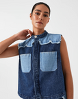 Seventy + Mochi Ari Waistcoat in Dark Vintage Scallop