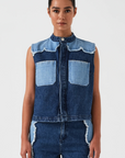 Seventy + Mochi Ari Waistcoat in Dark Vintage Scallop