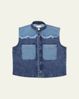 Seventy + Mochi Ari Waistcoat in Dark Vintage Scallop