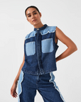 Seventy + Mochi Ari Waistcoat in Dark Vintage Scallop